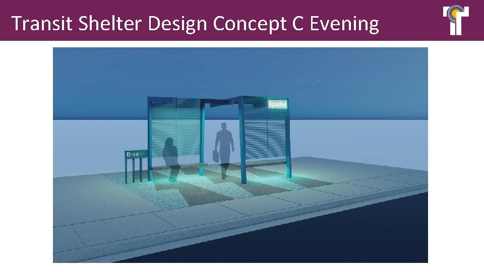 Transit Shelter Design Concept C Evening 