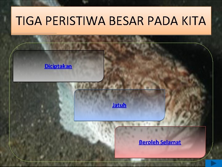 TIGA PERISTIWA BESAR PADA KITA Diciptakan Jatuh Beroleh Selamat 