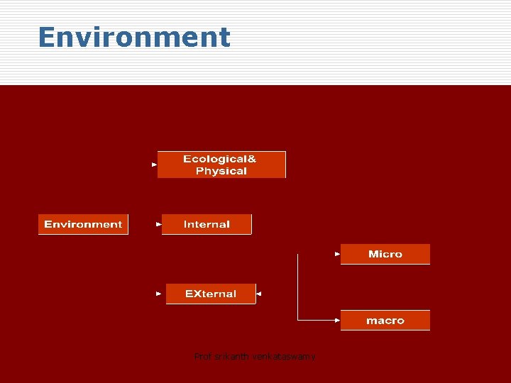 Environment Prof srikanth venkataswamy 2 