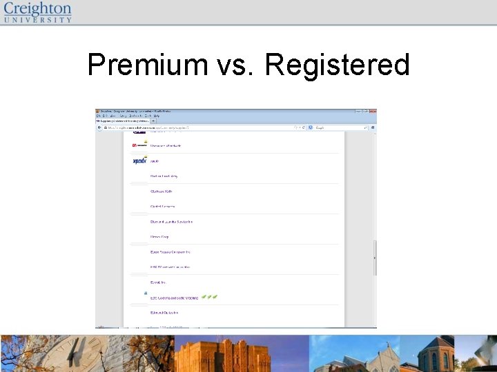 Premium vs. Registered 