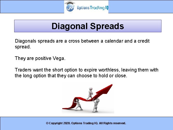 Diagonal Spreads Diagonals spreads are a cross between a calendar and a credit spread.