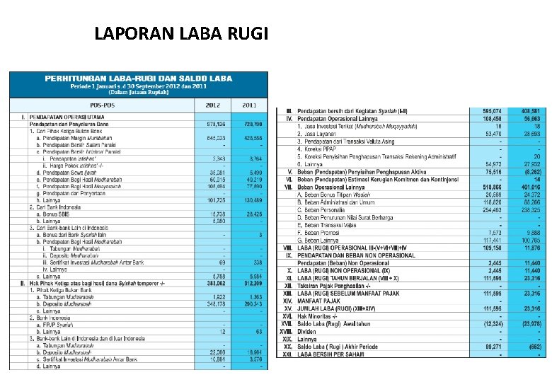 LAPORAN LABA RUGI 