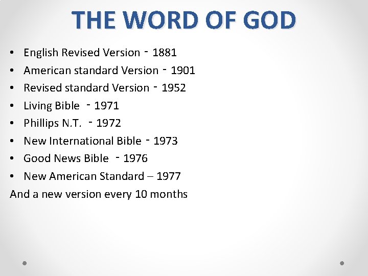 THE WORD OF GOD • English Revised Version ‑ 1881 • American standard Version