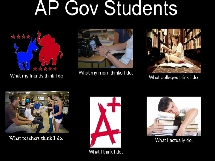 What teachers think I do. 