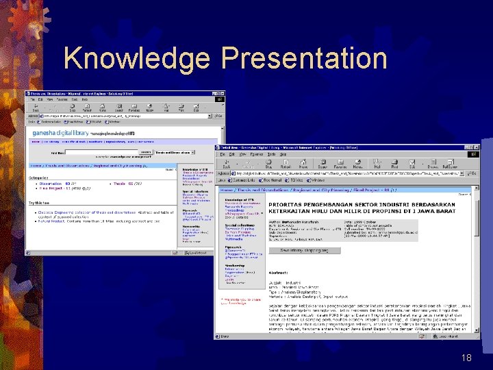 Knowledge Presentation 18 