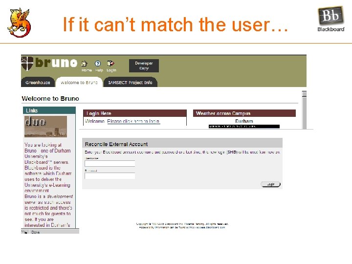 If it can’t match the user… 