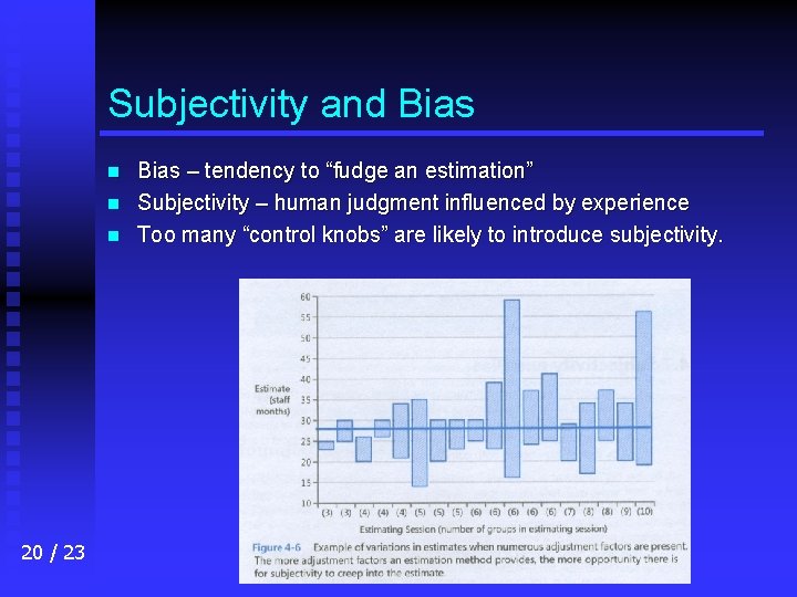 Subjectivity and Bias n n n 20 / 23 Bias – tendency to “fudge