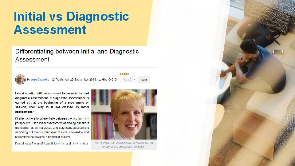 Initial vs Diagnostic Assessment 