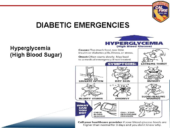 DIABETIC EMERGENCIES Hyperglycemia (High Blood Sugar) 