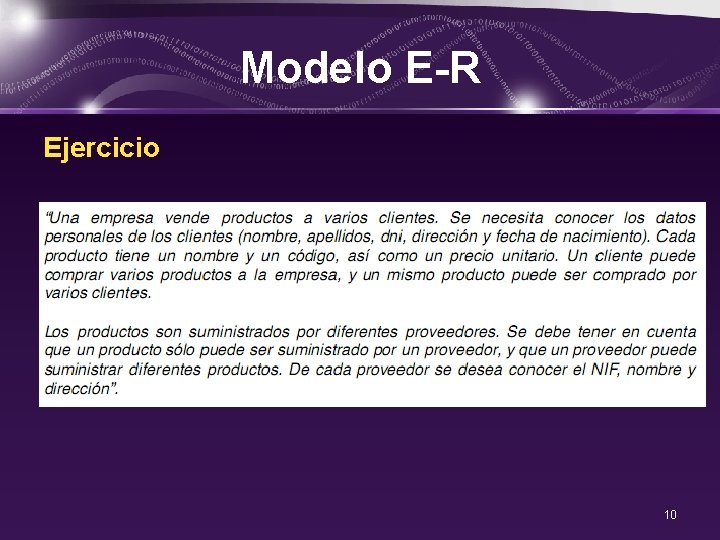 Modelo E-R Ejercicio 10 