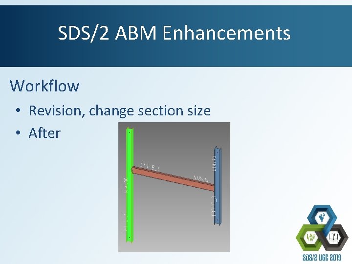 SDS/2 ABM Enhancements Workflow • Revision, change section size • After 