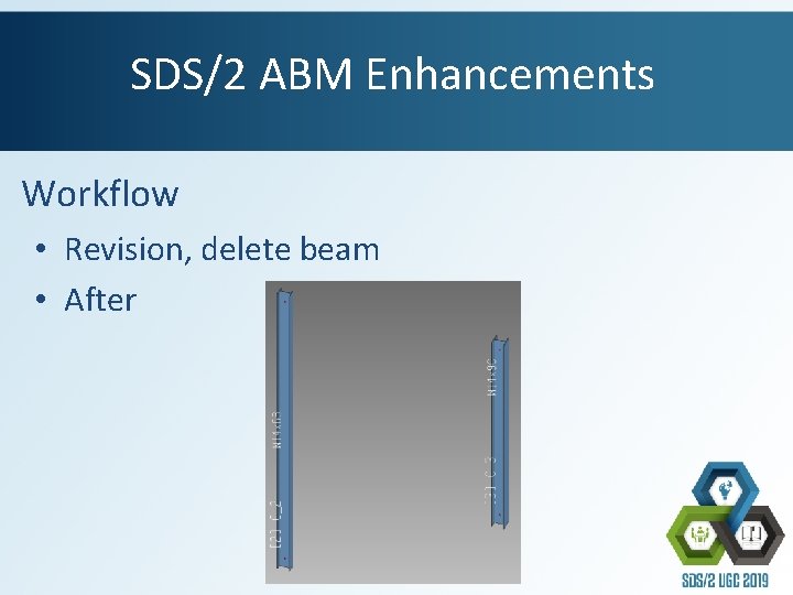 SDS/2 ABM Enhancements Workflow • Revision, delete beam • After 