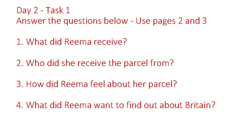 Day 2 - Task 1 Answer the questions below - Use pages 2 and