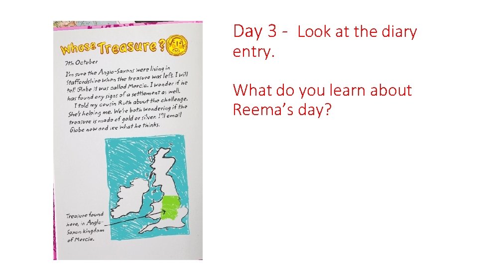 Day 3 - Look at the diary entry. What do you learn about Reema’s