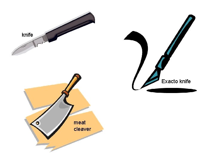 knife Exacto knife meat cleaver 