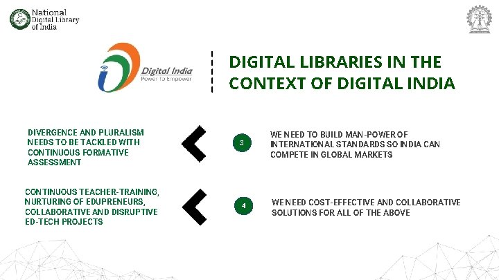 DIGITAL LIBRARIES IN THE CONTEXT OF DIGITAL INDIA DIVERGENCE AND PLURALISM NEEDS TO BE