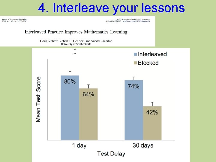 4. Interleave your lessons 