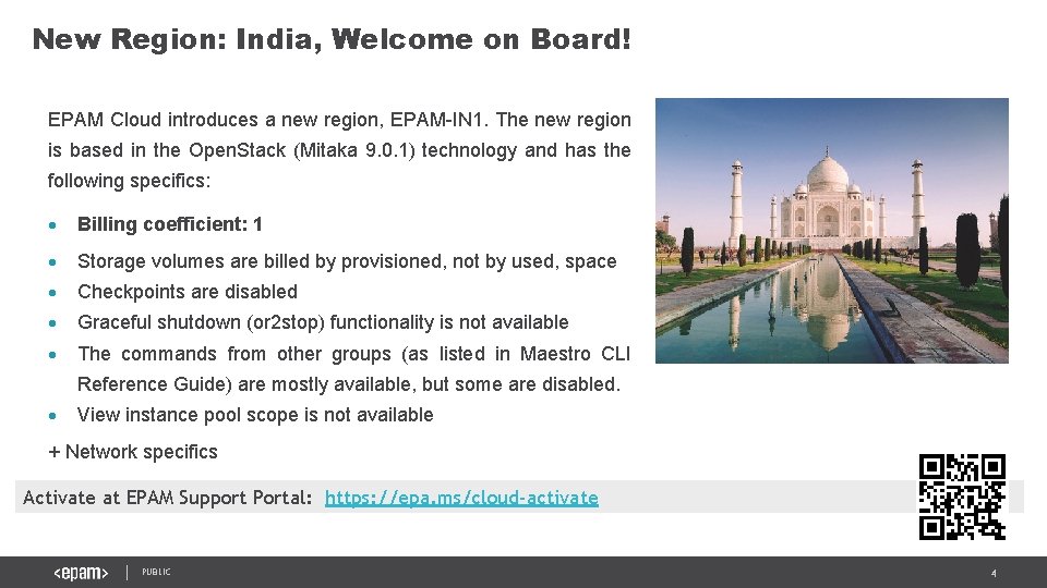 New Region: India, Welcome on Board! EPAM Cloud introduces a new region, EPAM-IN 1.