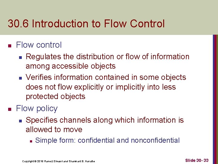 30. 6 Introduction to Flow Control n Flow control n n n Regulates the