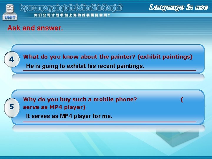 Ask and answer. 4 5 What do you know about the painter? (exhibit paintings)