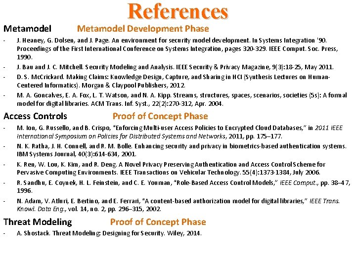 Metamodel - - - Proof of Concept Phase M. Ion, G. Russello, and B. Metamodel - - - Proof of Concept Phase M. Ion, G. Russello, and B.