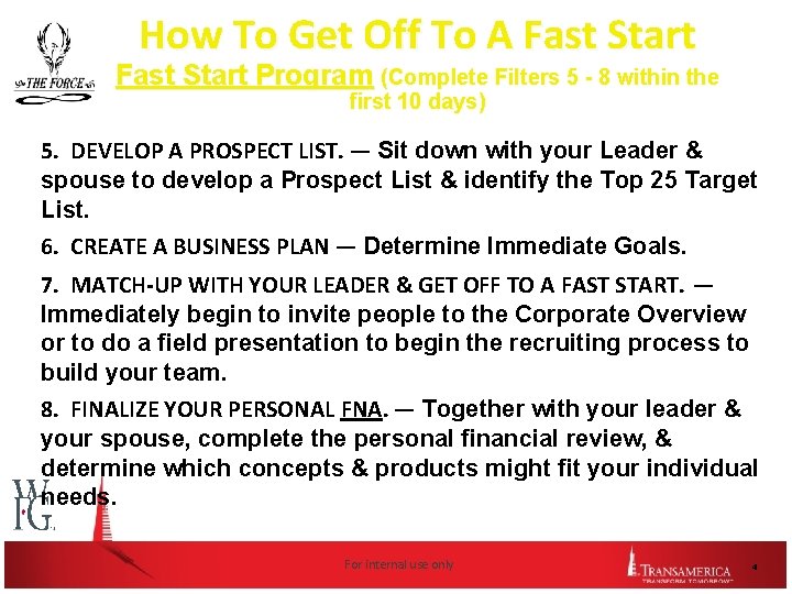 How To Get Off To A Fast Start Program (Complete Filters 5 - 8