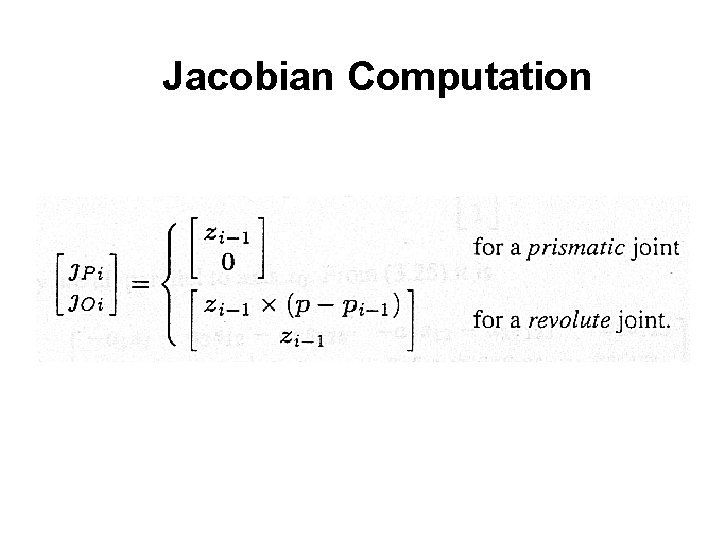 Jacobian Computation 