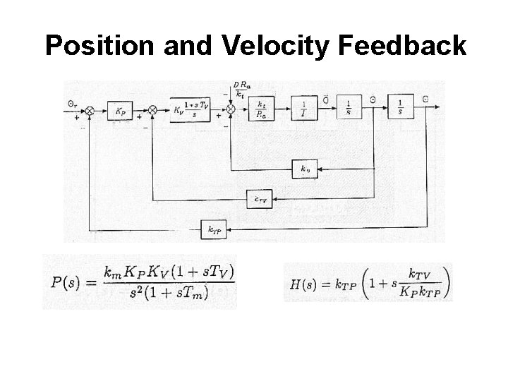 Position and Velocity Feedback 