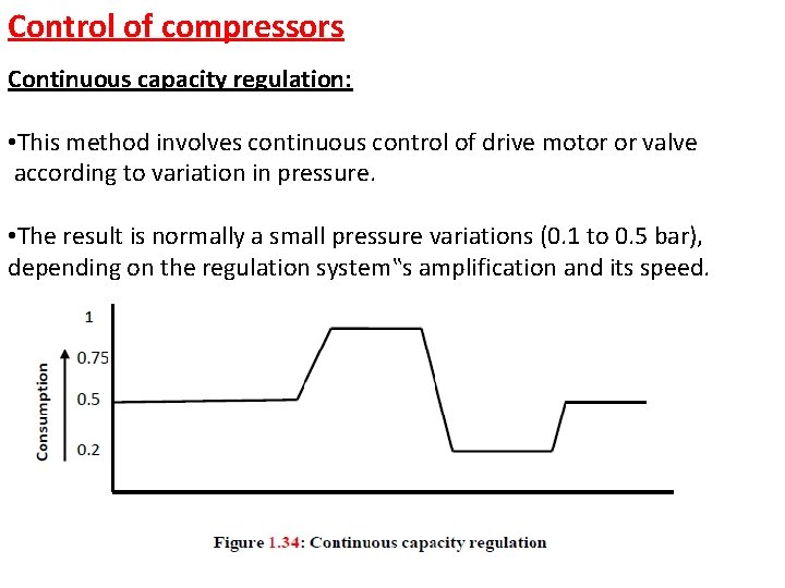Control of compressors Continuous capacity regulation: • This method involves continuous control of drive