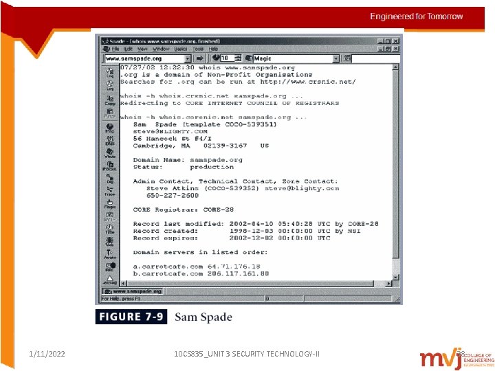 1/11/2022 10 CS 835_UNIT 3 SECURITY TECHNOLOGY-II 38  1/11/2022 10 CS 835_UNIT 3 SECURITY TECHNOLOGY-II 38