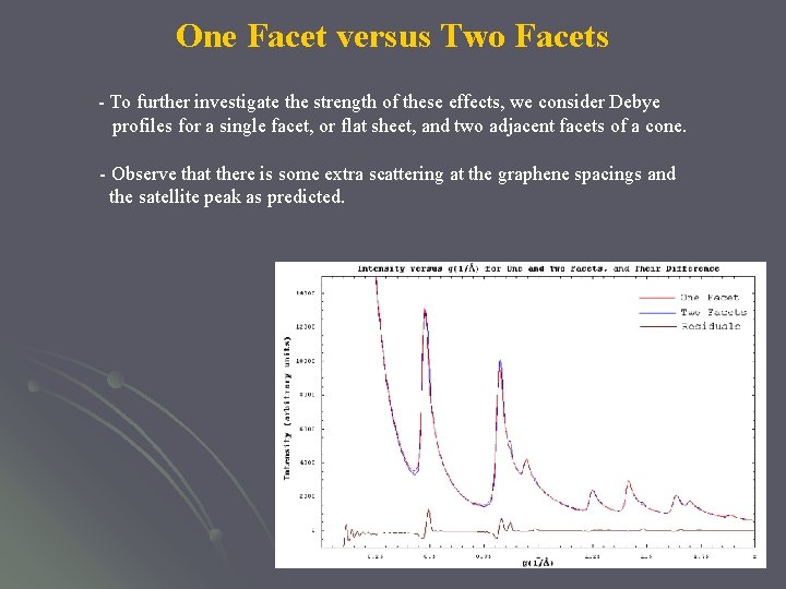 One Facet versus Two Facets - To further investigate the strength of these effects,