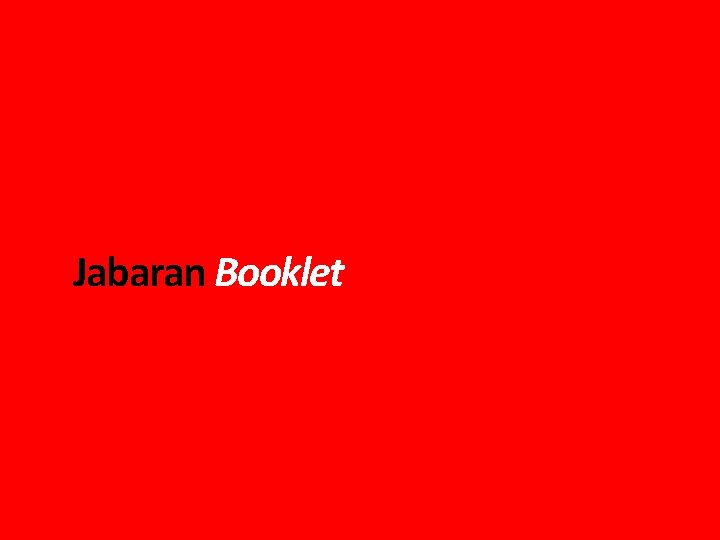 Jabaran Booklet 