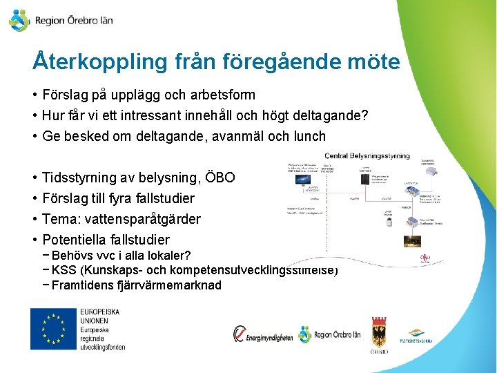 Återkoppling från föregående möte • Förslag på upplägg och arbetsform • Hur får vi