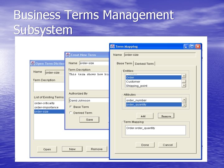 Business Terms Management Subsystem 