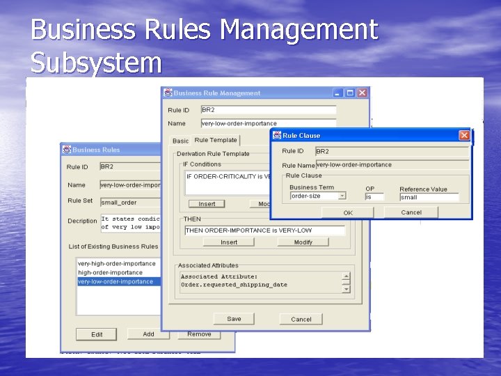 Business Rules Management Subsystem 