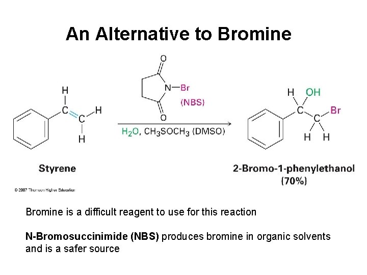 An Alternative to Bromine is a difficult reagent to use for this reaction N-Bromosuccinimide