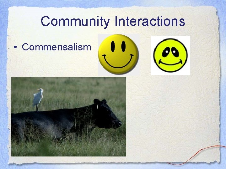 Community Interactions • Commensalism 