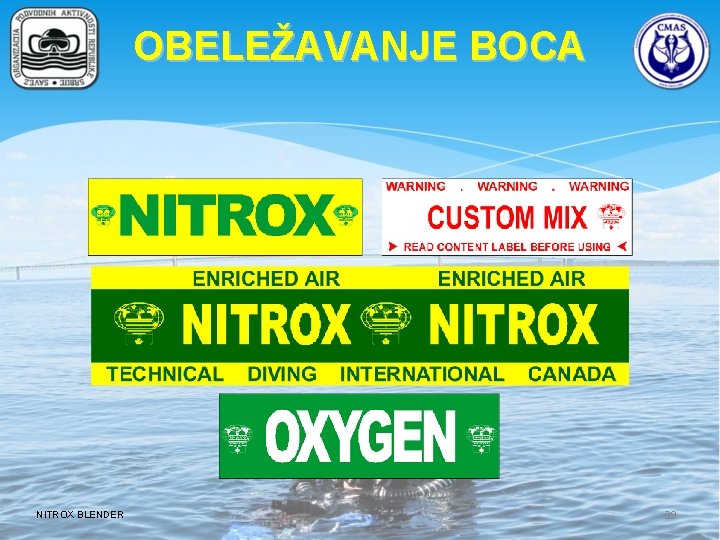 OBELEŽAVANJE BOCA NITROX BLENDER 39 