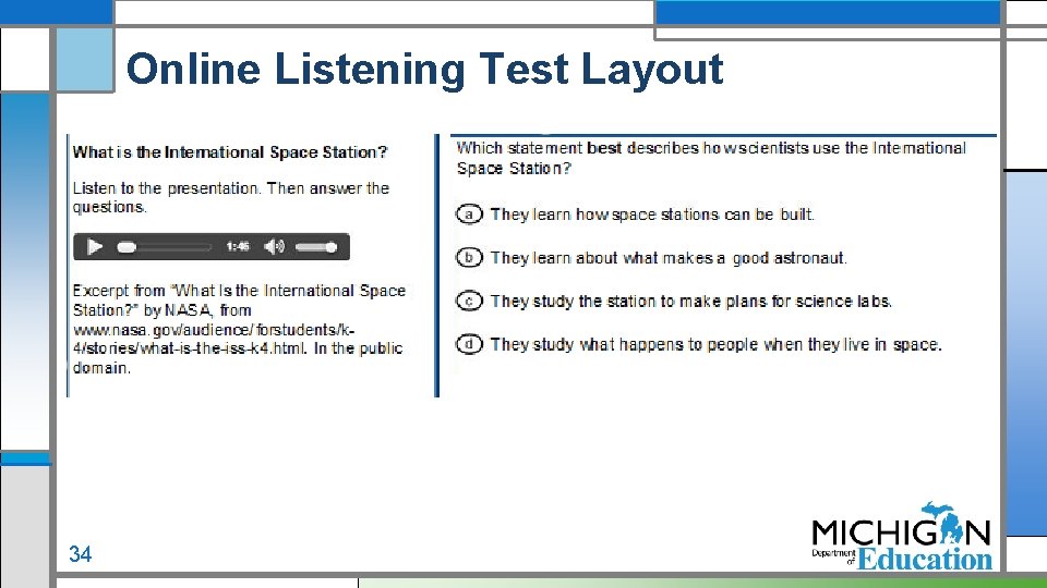 Online Listening Test Layout 34 