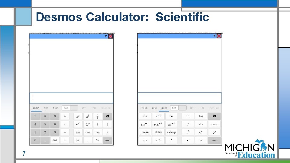 Desmos Calculator: Scientific 7 