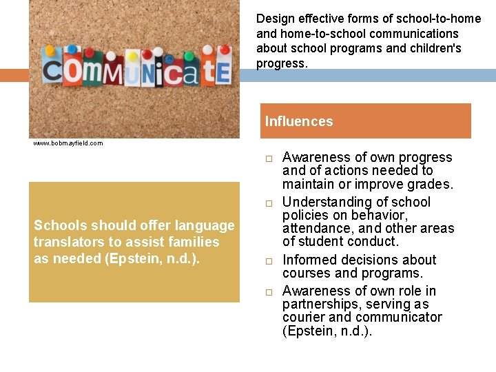 Communicating Design effective forms of school-to-home and home-to-school communications about school programs and children's