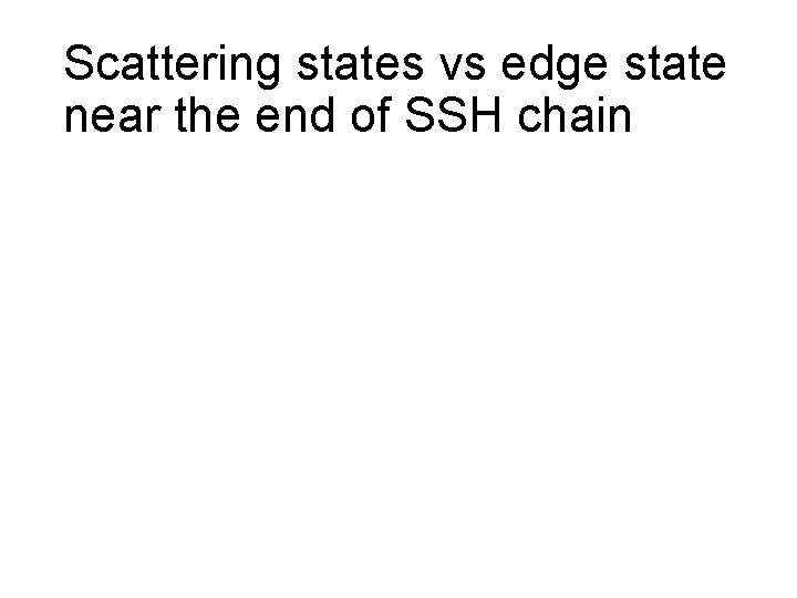 Scattering states vs edge state near the end of SSH chain 