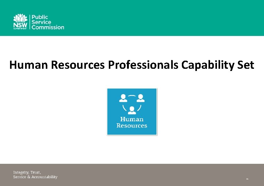 Human Resources Professionals Capability Set 21 