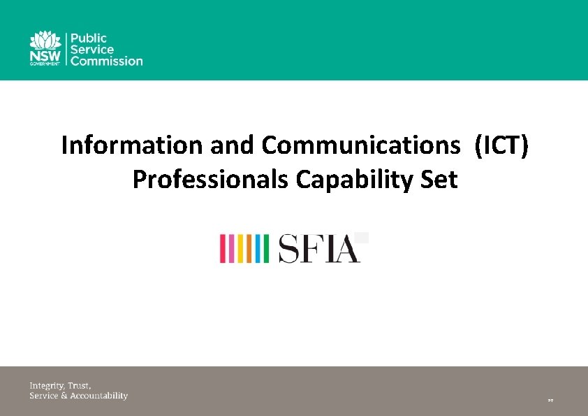 Information and Communications (ICT) Professionals Capability Set 27 