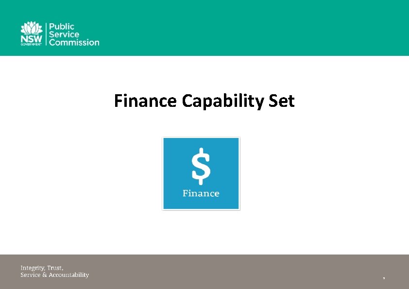 Finance Capability Set 9 