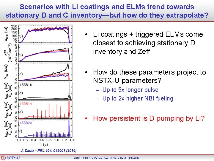 Scenarios with Li coatings and ELMs trend towards stationary D and C inventory—but how