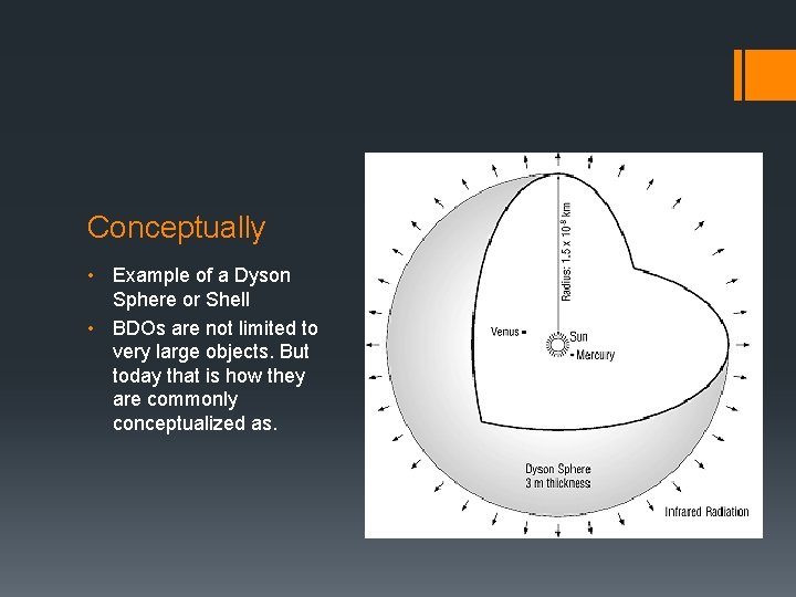 Conceptually • Example of a Dyson Sphere or Shell • BDOs are not limited