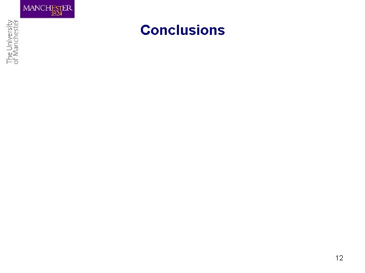Conclusions 12 