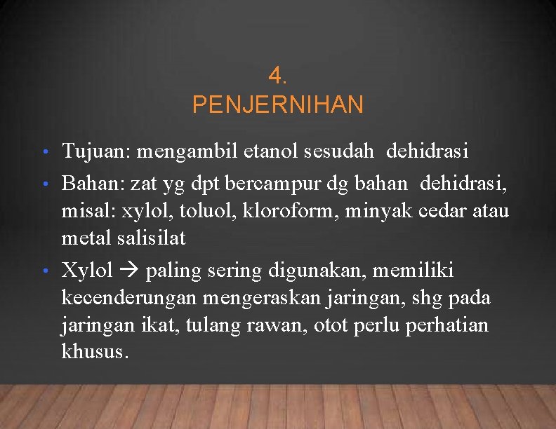 4. PENJERNIHAN Tujuan: mengambil etanol sesudah dehidrasi • Bahan: zat yg dpt bercampur dg