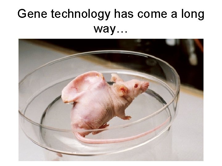 Gene technology has come a long way… 